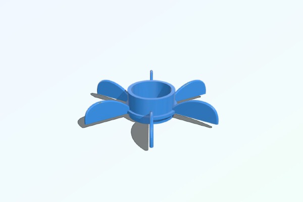 Motor coil cooling fan | 3d print model