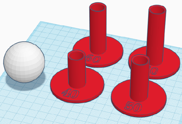 Golf practice tee set | 3d print model