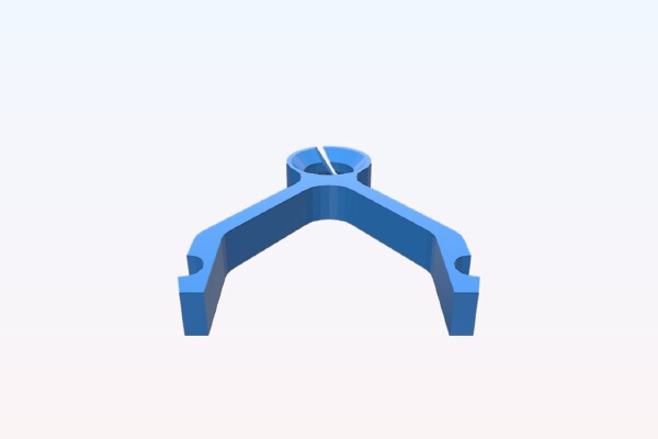 Snap-In Mendel Filament Guide, with diagonal slot | 3d print model