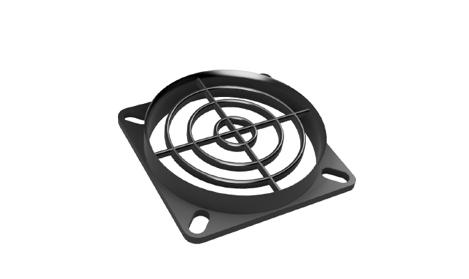 Quiet 40mm Fan Grille | 3d print model