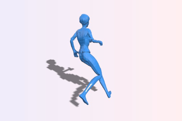 Woman running | 3d print model
