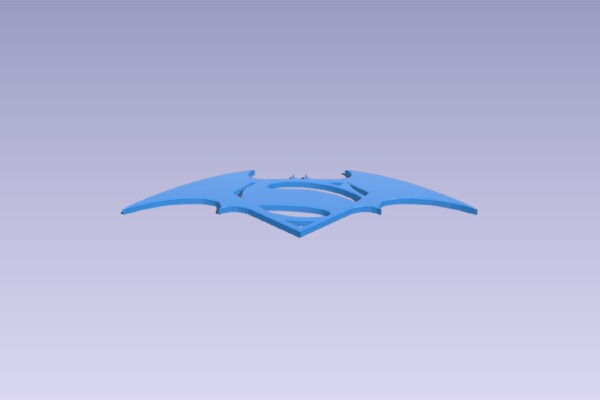 Superman + batman Logo | 3d print model