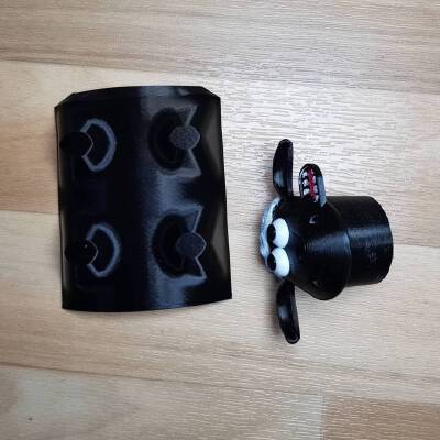 shaun the sheep V2 - new face - toilet roll - easy print | 3d print model