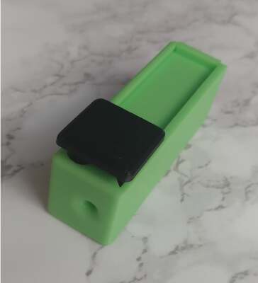Filament cutter 1.75mm w_ compartment and rounded full button | 3d print model