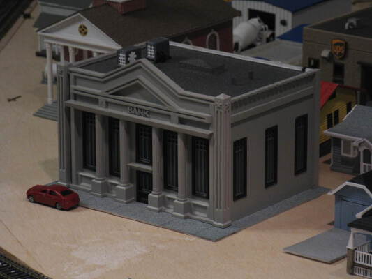 HO Scale Bank | 3d print model