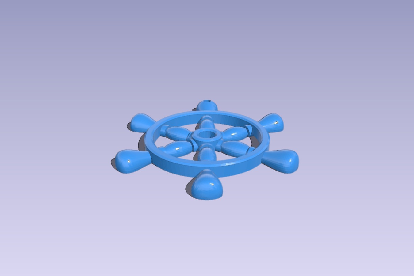 Ship wheel pendant