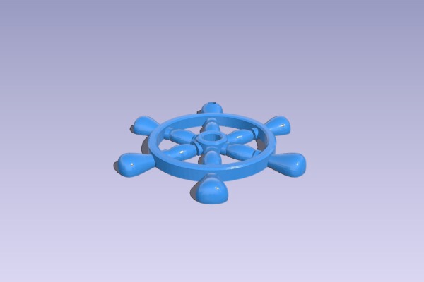 Ship wheel pendant | 3d print model