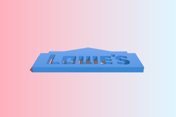 Lowe's Home Improvement Warehouse Logo | 3d print model