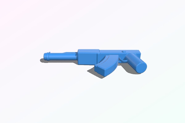 3d printable ak-47 for lego | 3d print model