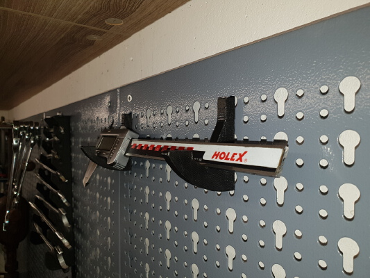 caliper mount for tool board | 3d print model