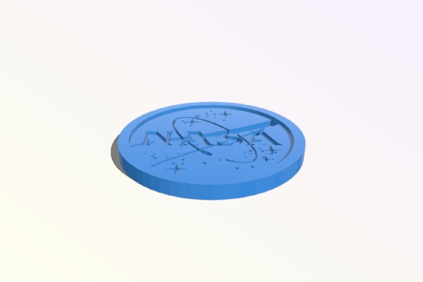 NASA Logo Drink Coaster | 3d print model
