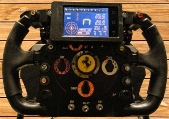 Dashboard Smartphone Cover for Thrustmaster F1 Wheel | 3d print model