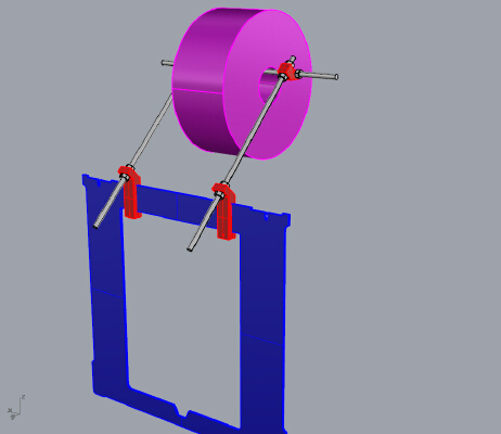Prusa i3 Steel (3mm) Adjustable spool holder | 3d print model