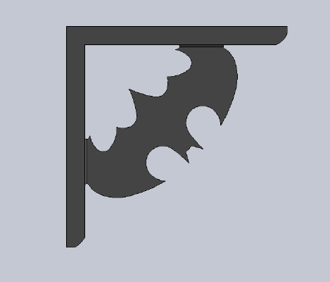 Batman shelf bracket 6in | 3d print model