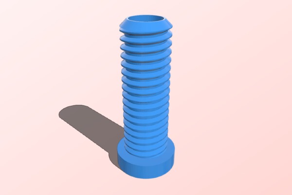 hollow screw for sinks | 3d print model