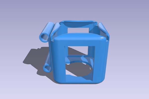 Strapless Go Pro Session 5 Mount For Demon RC Fury Frame | 3d print model