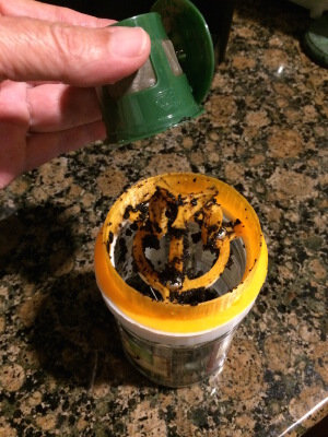 K-Cup Coffee Compost Collector on Peanut Butter Jar Lid | 3d print model