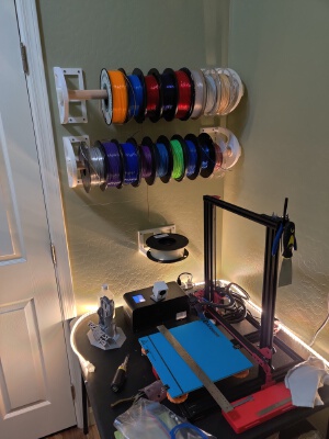 Wall Mounted Stack-able Filament Spool Holder | 3d print model
