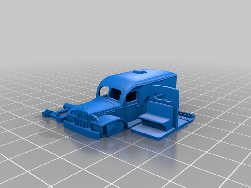 Dodge WC54 Ambulance easy print  remix 1:87