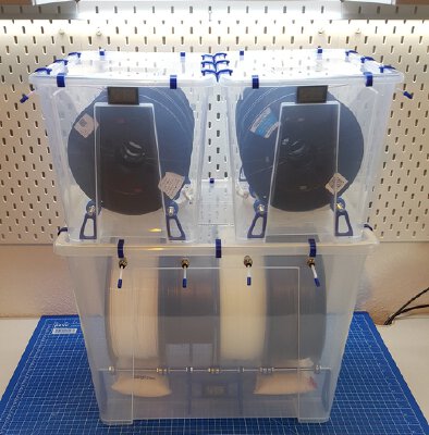 Filament Dry Box Ikea Samla 22L and 65L Simple and Quick to build | 3d print model