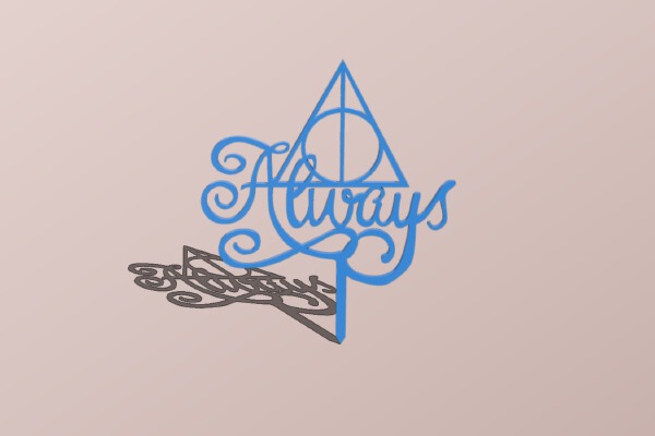 cake topper always | 3d print model