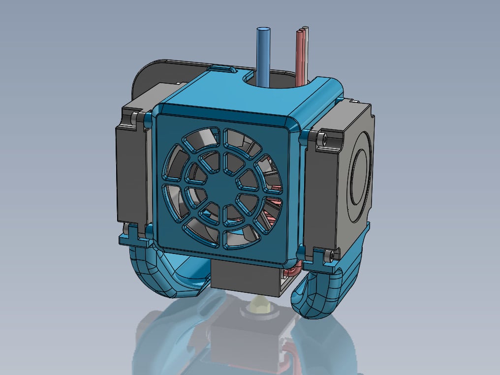 Compact Trifan Ender 3 _ Pro Hotend Housing