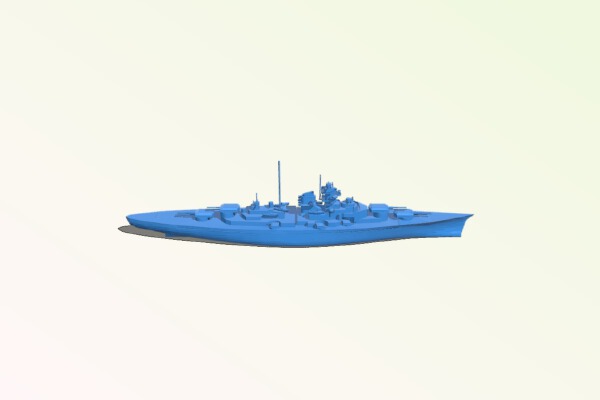 battle ship bismark | 3d print model