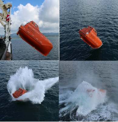 Toys for boys- ships_ free fall lifeboat + geared davit- OpenSCAD CSV | 3d print model