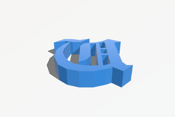 LeTTeR U (Goth) | 3d print model
