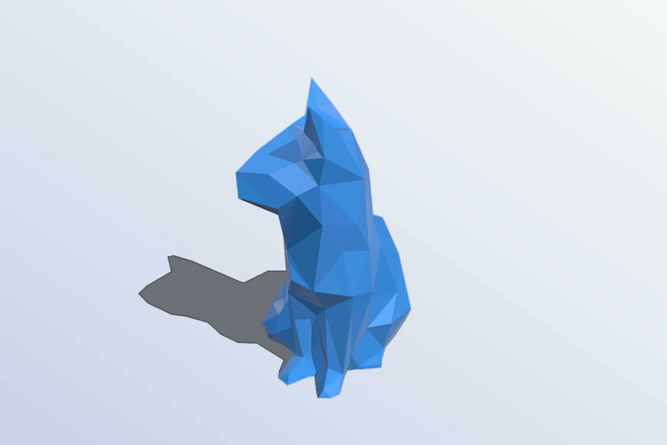 Low Poly Sitting Cat!