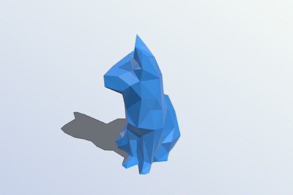 Low Poly Sitting Cat! | 3d print model