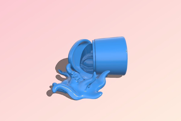 Spilled paint mimic | 3d print model