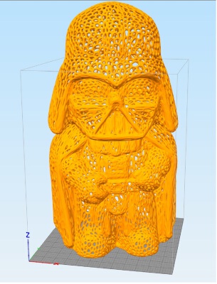 Mini Vader HD voronoi | 3d print model