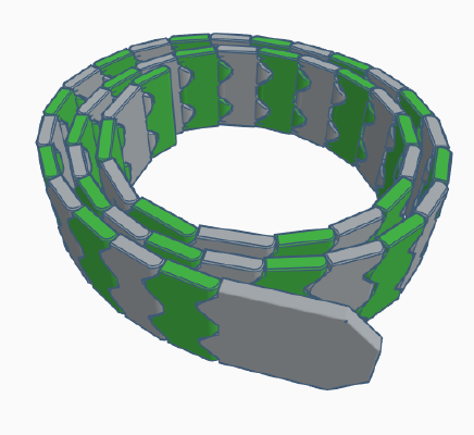 Articulated Belt (Dual Extrusion) | 3d print model