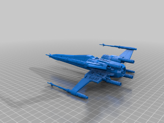 T-70 X-Wing Sliced With S-foils open | 3d print model
