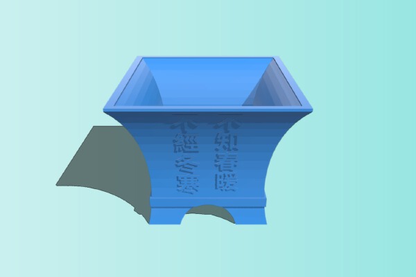Semi Cascade Bonsai Pot - Endure | 3d print model