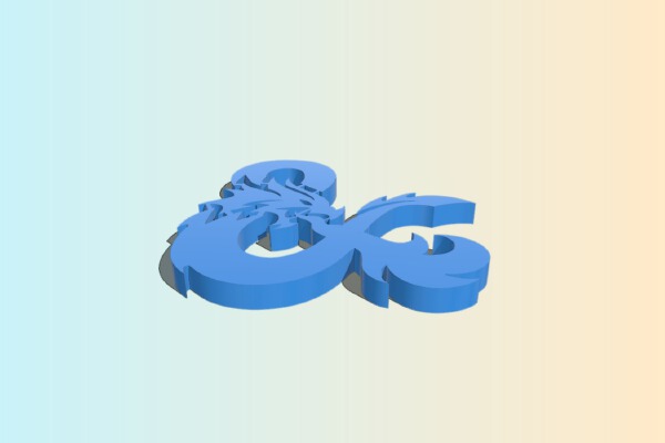 Wall Mounted - DnD Ampersand | 3d print model