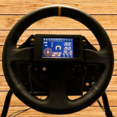 Dashboard Smartphone Cover for Thrustmaster GTE Wheel | 3d print model