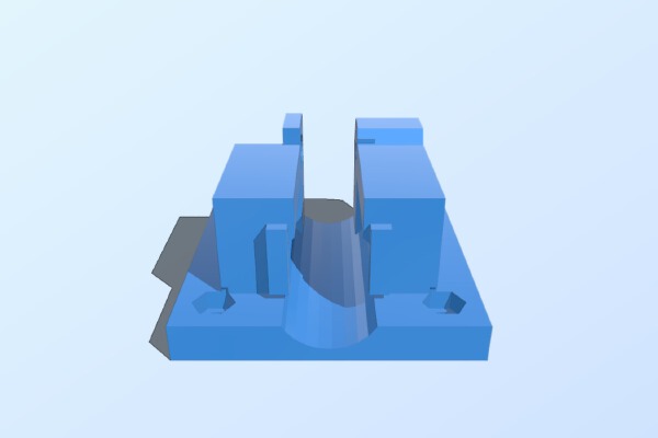 LM8UU bearing mounts for Aleph Objects (AO) X Motor - Corrected Holes | 3d print model