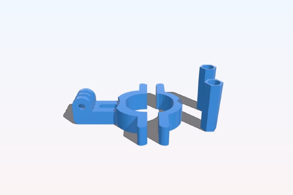 Round fixing 31mm for gopro | 3d print model