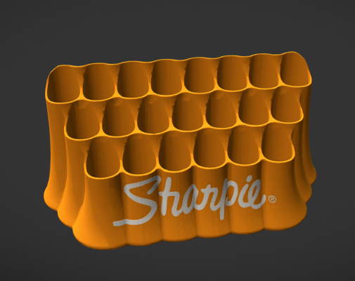 21 Sharpie Holder (With or without logo) | 3d print model
