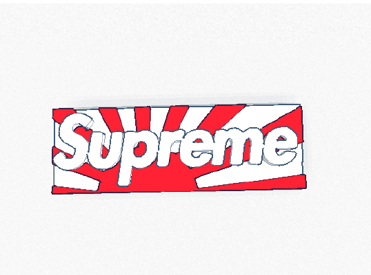 Supreme Japan Relief Keychain | 3d print model