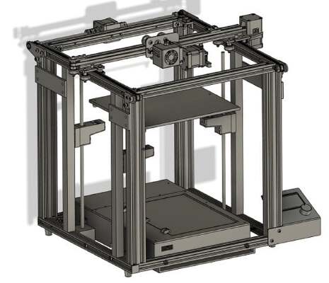 Ender 5 Octopus Custom Case with 3 Point (Kinematic) automatic levelling | 3d print model