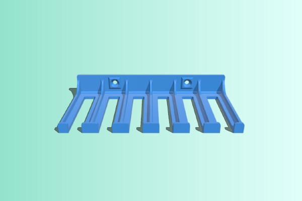 10mm cable holder with screw holes | 3d print model