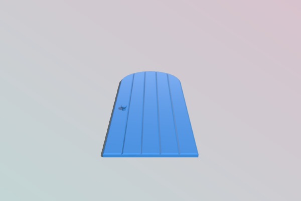 Door with round top | 3d print model