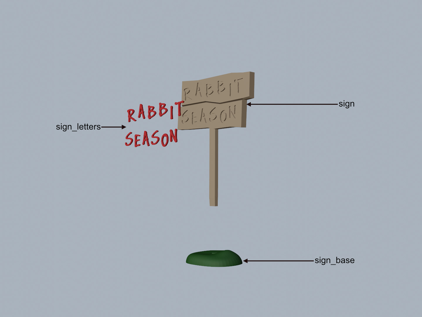 Sign for Bugs_Elmer Scene