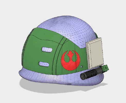 Rogue One Rebel Trooper M1 Helmet sheild | 3d print model