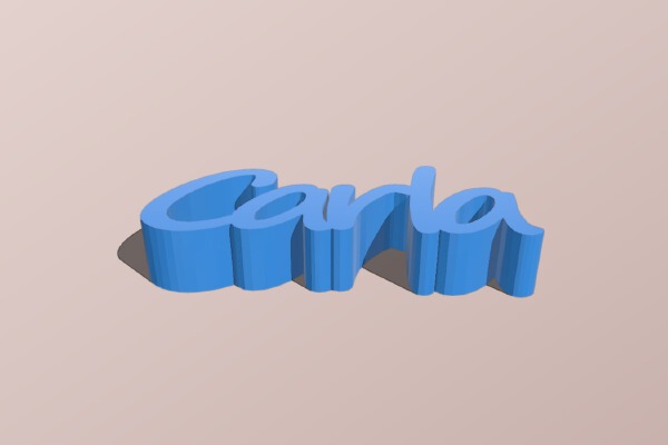 Llavero de Carla en 3D. | 3d print model