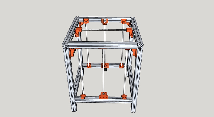 AL3D 300x300x350 linear guide CoreXY - 4040  frame | 3d print model