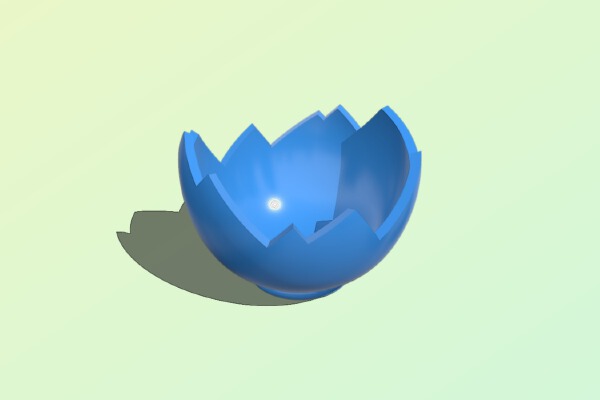 Egg-shaped bowl | 3d print model